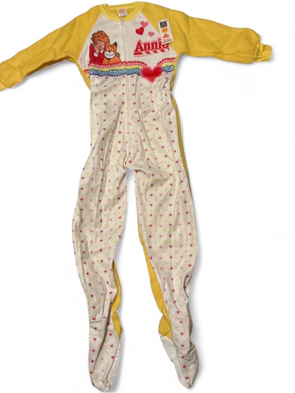 Vintage 1981 Annie Musical Footed Onesie Pajamas NWT Obion USA Kids 10-12 Rare
